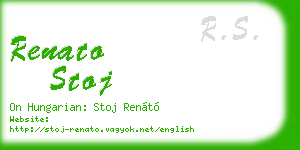 renato stoj business card